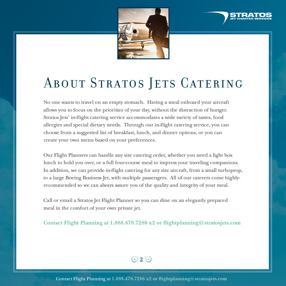 stratos jets catering menu page 2