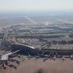 An overhead view of Dallas Fort Worth International Airport.